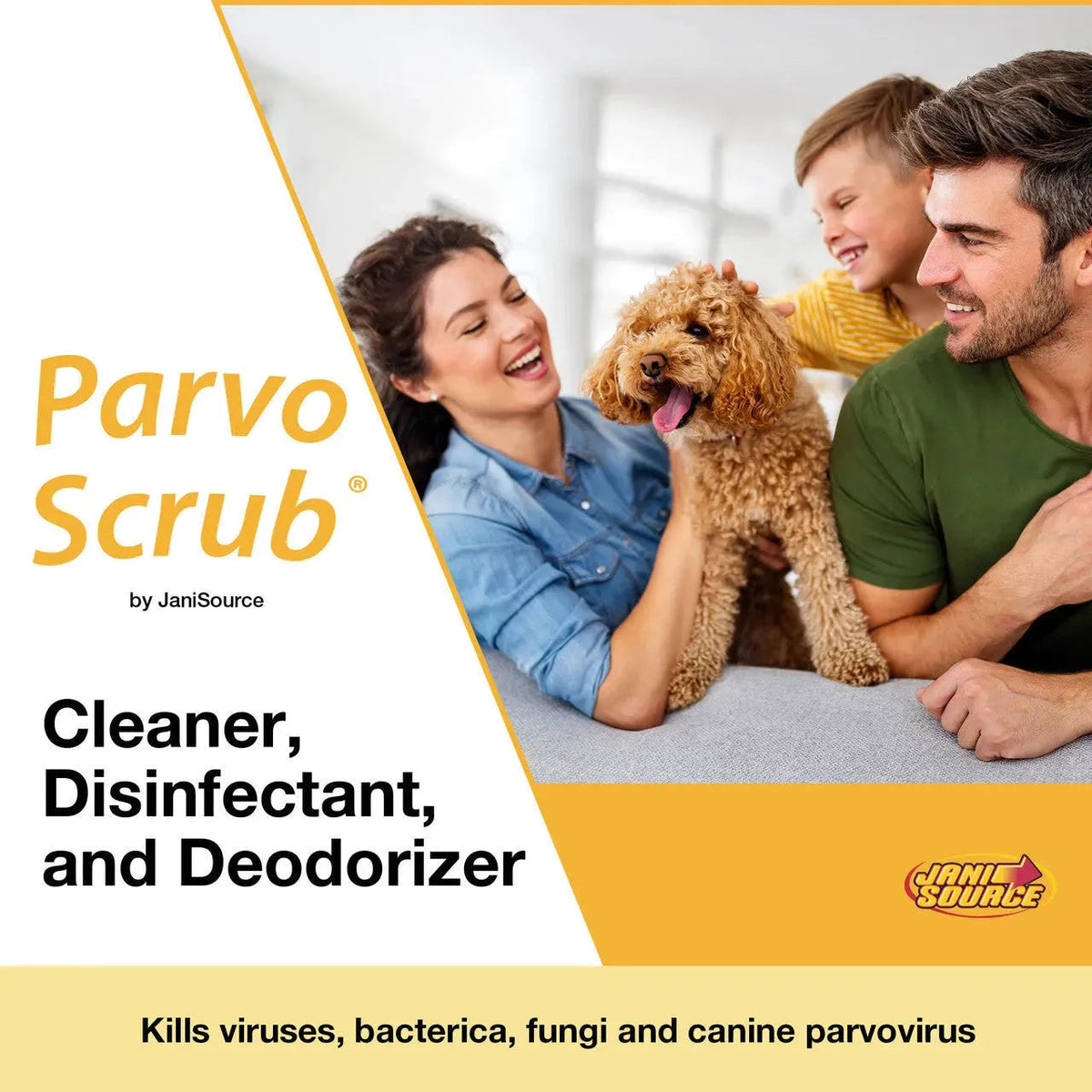 ParvoScrub II: Desinfectante superconcentrado con registro de la EPA para perreras y uso veterinario (1 galón)