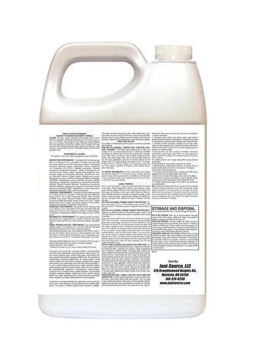 ParvoScrub II: Desinfectante superconcentrado con registro de la EPA para perreras y uso veterinario (1 galón)