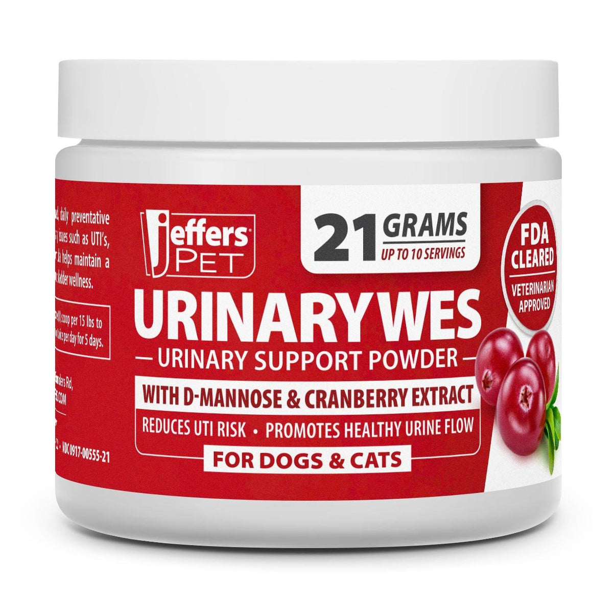 مسحوق جيفيرز يوريناري ويس (Jeffers UrinaryWes) المكمل لدعم المسالك البولية للكلاب والقطط