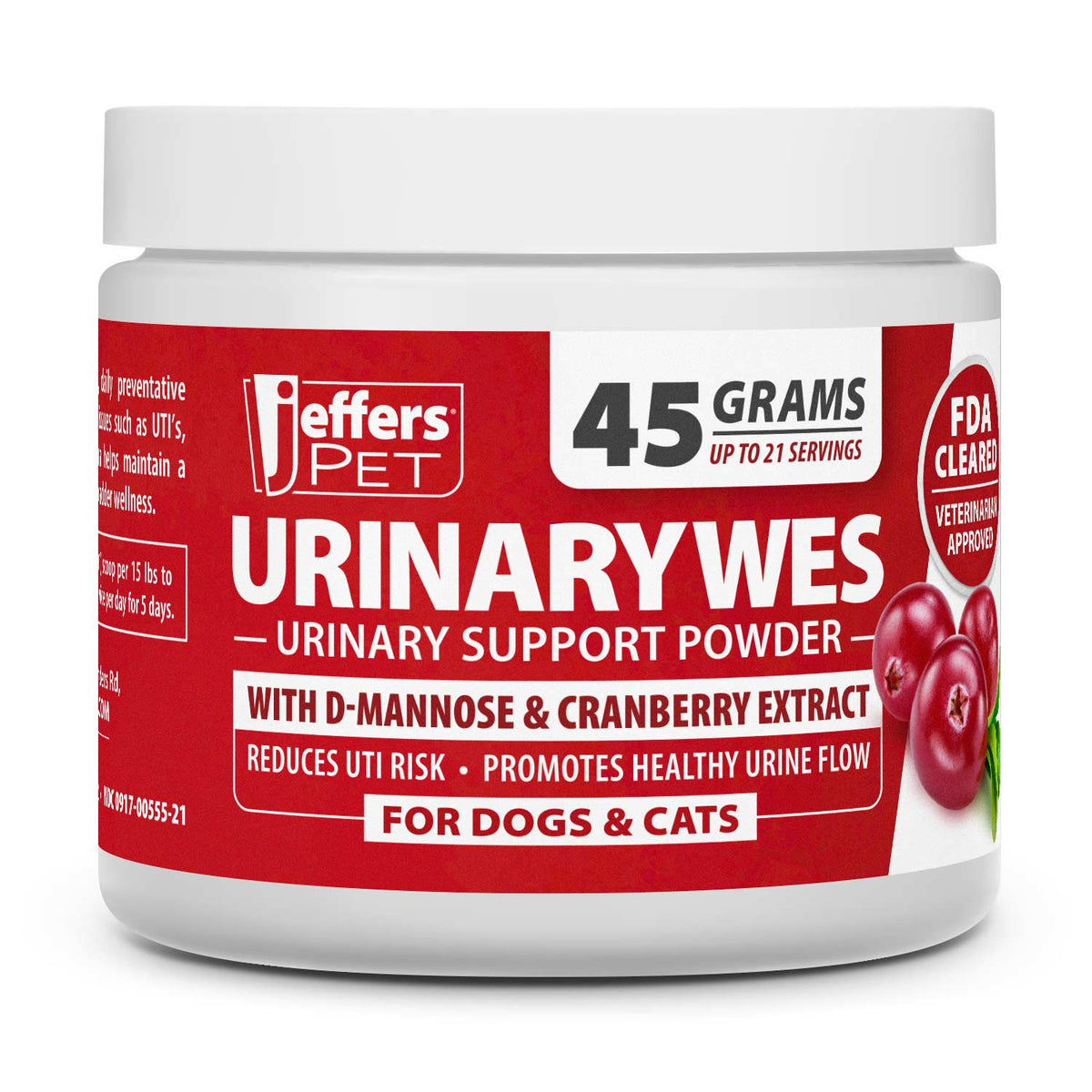مسحوق جيفيرز يوريناري ويس (Jeffers UrinaryWes) المكمل لدعم المسالك البولية للكلاب والقطط