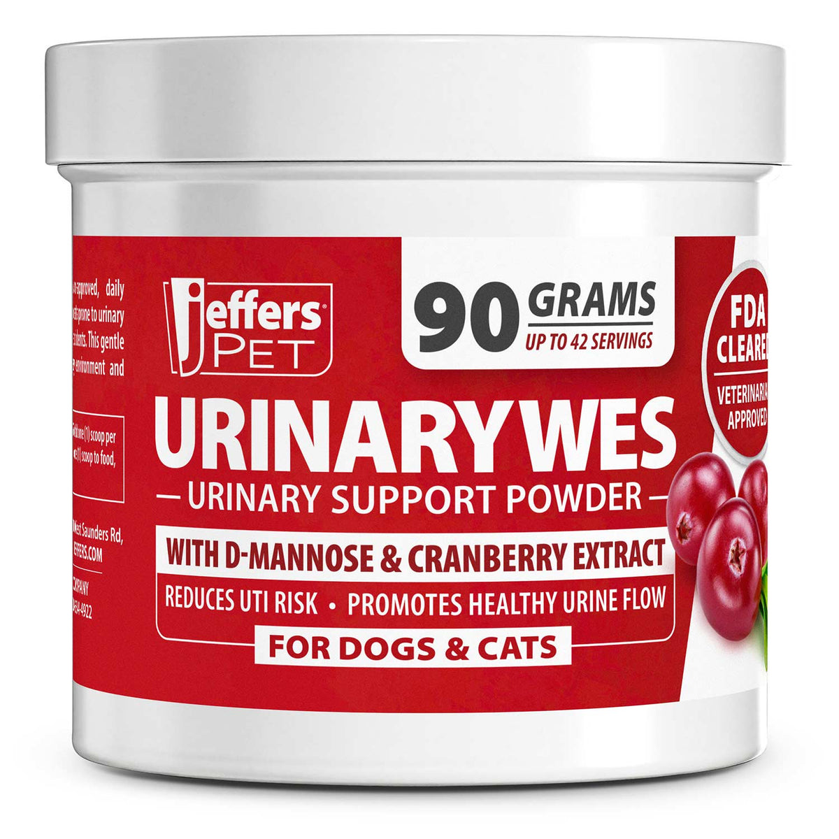 مسحوق جيفيرز يوريناري ويس (Jeffers UrinaryWes) المكمل لدعم المسالك البولية للكلاب والقطط