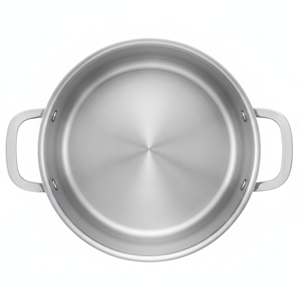 Olla de acero inoxidable de 5 capas con tapa, 6.6 litros