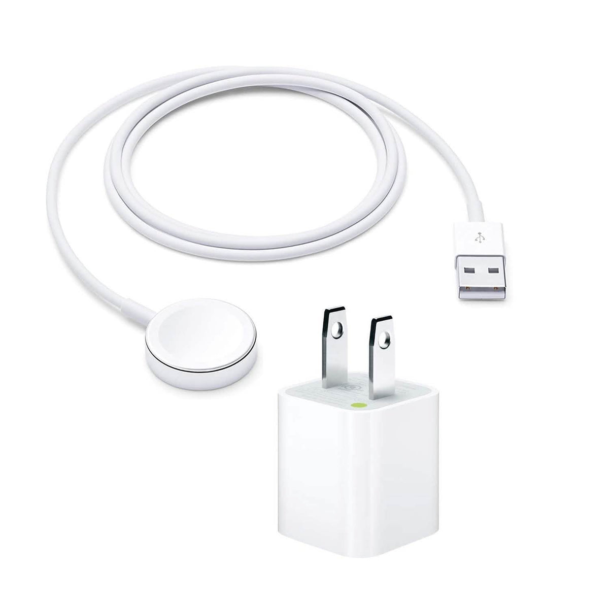 كابل شحن مغناطيسي لساعة أبل وشاحن محول طاقة USB بقوة 5 واط