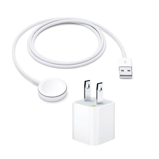 كابل شحن مغناطيسي لساعة أبل وشاحن محول طاقة USB بقوة 5 واط