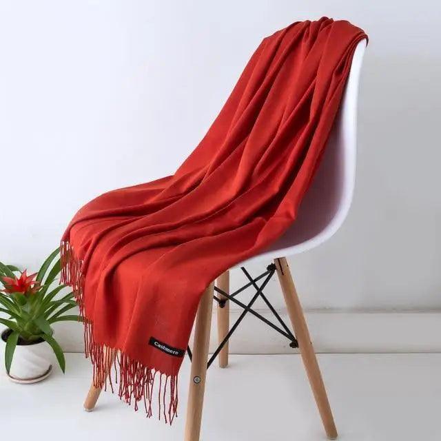 وشاح شتوي نسائي جديد وأنيق، شالات وأغطية للرقبة، أوشحة نسائية كاجوال، شال باشمينا ناعم للنساء.