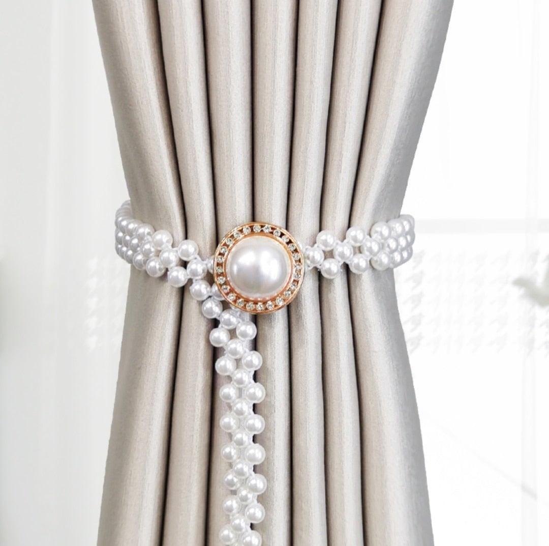Abrazaderas para cortinas de alta calidad, soporte elástico, gancho con hebilla, clip, elegante y moderno, accesorio decorativo de poliéster para el hogar, práctico sujetador de cortinas, alzapaños hechos a mano para el hogar, cocina u oficina.