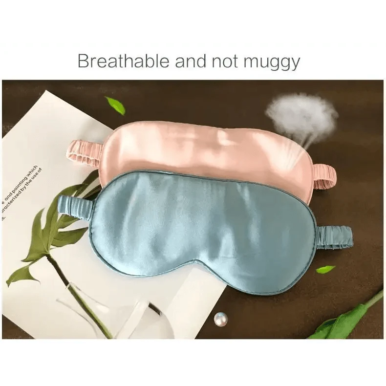 Antifaz de seda de morera supersuave para dormir, con correa elástica, parche ocular para viajes, antifaz suave para siestas, cubierta para ojos, máscara para dormir de noche para mujeres