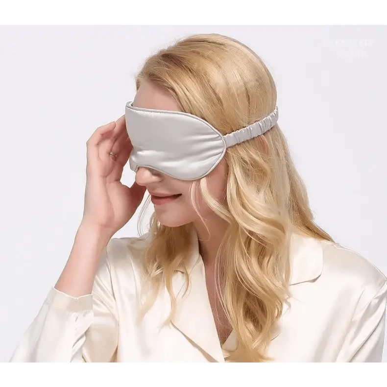 Antifaz de seda de morera supersuave para dormir, con correa elástica, parche ocular para viajes, antifaz suave para siestas, cubierta para ojos, máscara para dormir de noche para mujeres