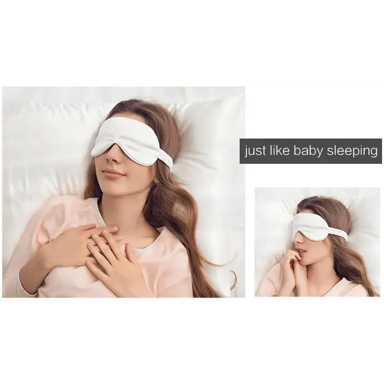 Antifaz de seda de morera supersuave para dormir, con correa elástica, parche ocular para viajes, antifaz suave para siestas, cubierta para ojos, máscara para dormir de noche para mujeres
