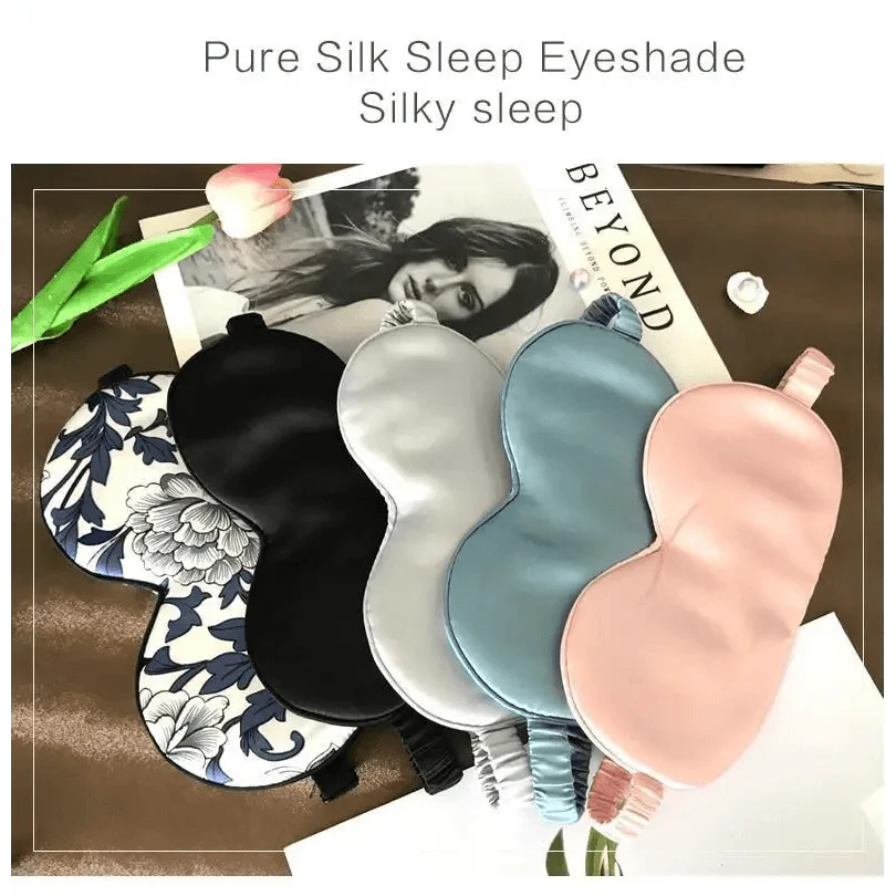 Antifaz de seda de morera supersuave para dormir, con correa elástica, parche ocular para viajes, antifaz suave para siestas, cubierta para ojos, máscara para dormir de noche para mujeres