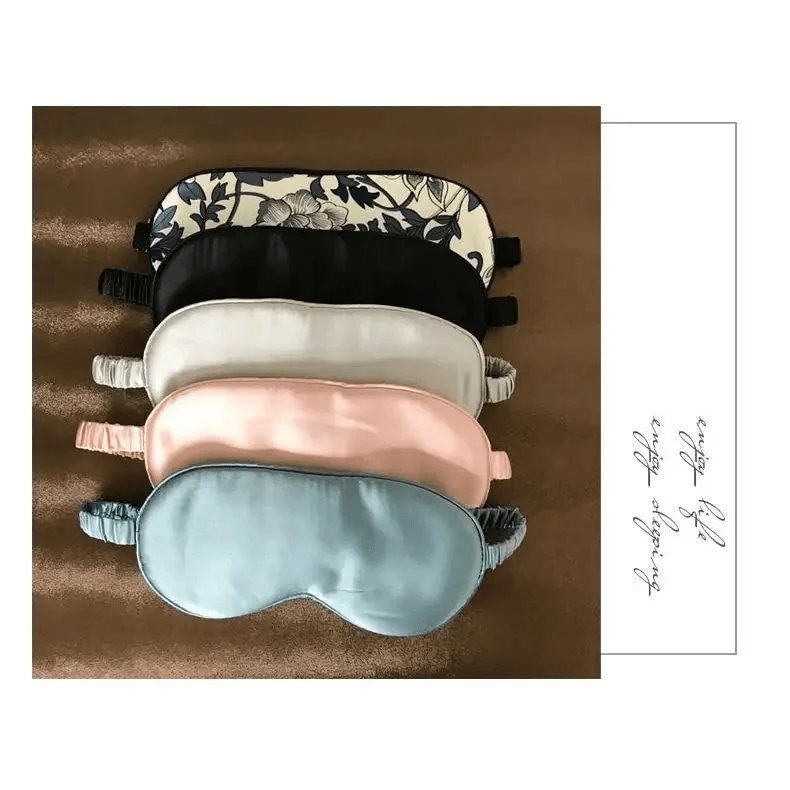 Antifaz de seda de morera supersuave para dormir, con correa elástica, parche ocular para viajes, antifaz suave para siestas, cubierta para ojos, máscara para dormir de noche para mujeres