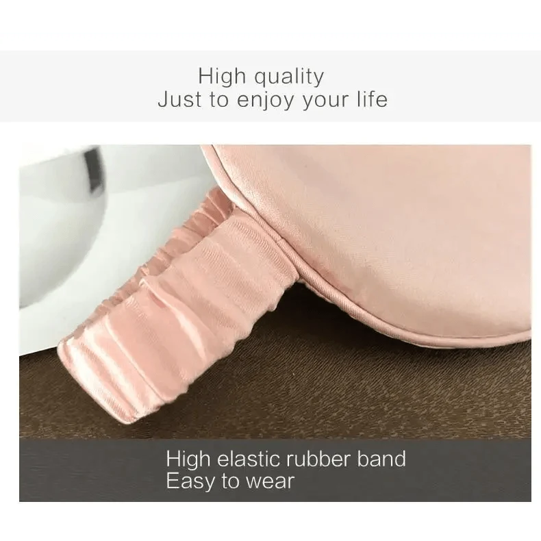 Antifaz de seda de morera supersuave para dormir, con correa elástica, parche ocular para viajes, antifaz suave para siestas, cubierta para ojos, máscara para dormir de noche para mujeres
