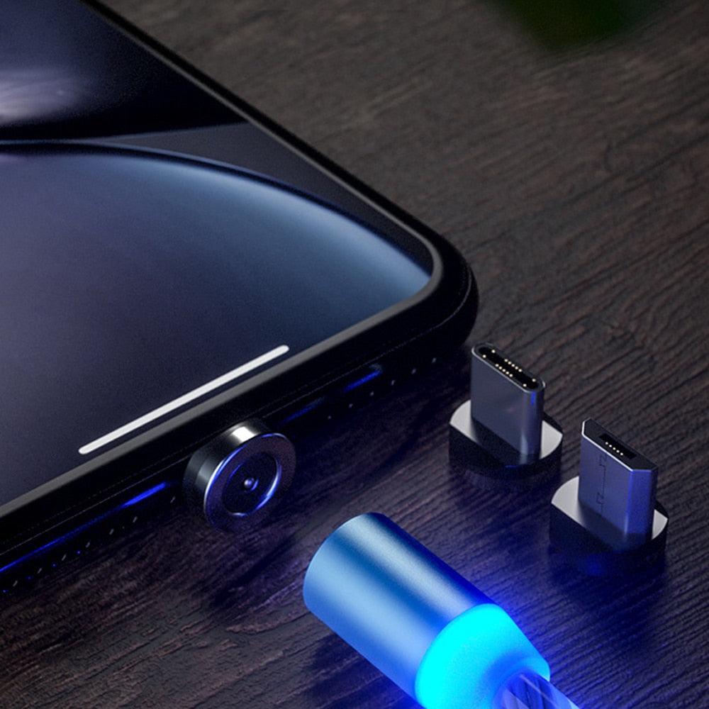 كابل شحن مغناطيسي للهاتف بمنفذ USB، سلك شحن مغناطيسي، شاحن سيارة، كابل بيانات مغناطيسي للهواتف بمنفذ Micro USB، كابل بيانات مضيء، شحن سريع، كابل مغناطيسي 360 درجة، سلك شحن مغناطيسي للهاتف بمنفذ Micro USB.