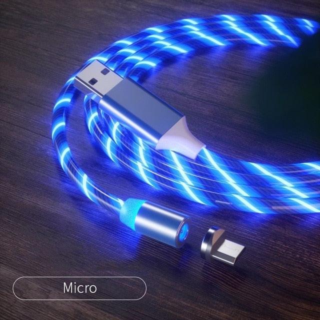 كابل شحن مغناطيسي للهاتف بمنفذ USB، سلك شحن مغناطيسي، شاحن سيارة، كابل بيانات مغناطيسي للهواتف بمنفذ Micro USB، كابل بيانات مضيء، شحن سريع، كابل مغناطيسي 360 درجة، سلك شحن مغناطيسي للهاتف بمنفذ Micro USB.