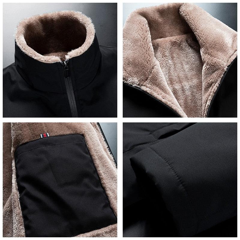 Cálida cómoda para hombre, chaqueta de invierno cortavientos, cálida, gruesa de forro polar, abrigo informal de moda para hombre, diseño único, chaqueta cálida para hombre, chaqueta clásica suave para hombre para senderismo, pesca, viajes, otoño