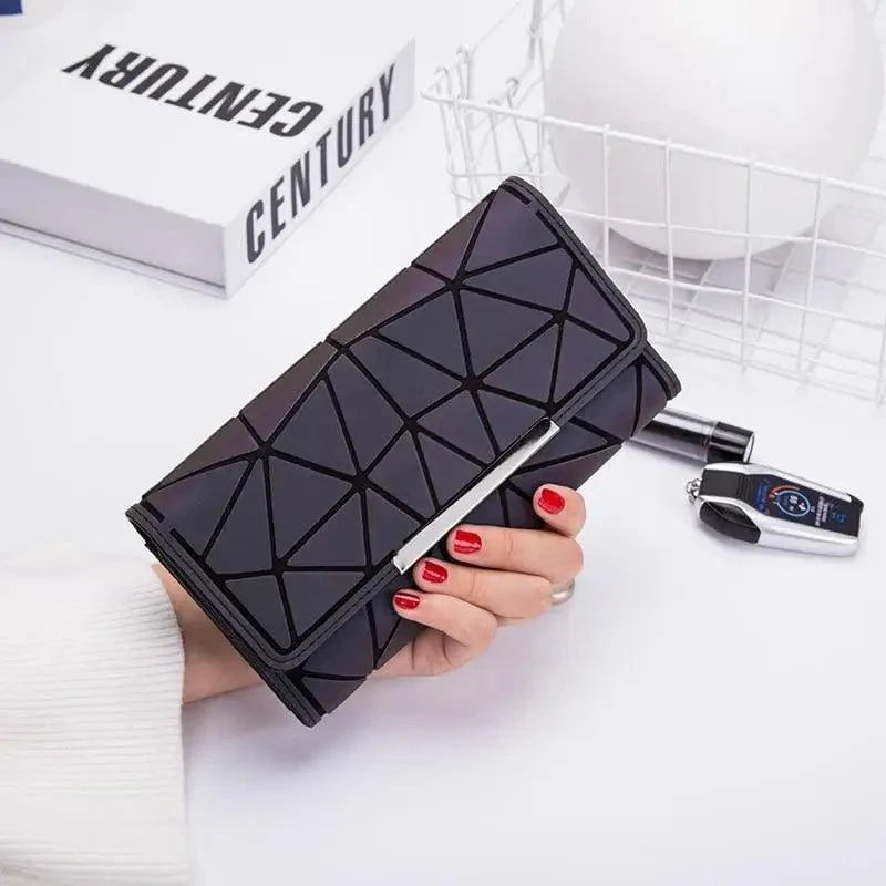 Cartera larga clásica para mujer, billetera vintage delgada con bolsillo con cremallera y tarjetero